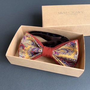 Terracotta Bow tie 100% silk, Limited edition zdjęcie 5