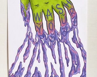 LÁVESE LAS MANOS – impresión artística