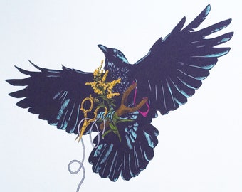 El recolector – impresión artística – cuervo