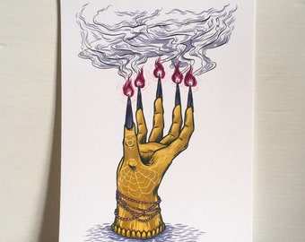 Candelabro para tus (tr)ancestros – impresión artística, poder trans, no binario, arte queer, ilustración queer, artista trans, derechos trans, no binario