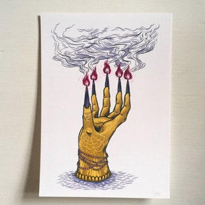 candelabra for y/our (tr)ancestors – art print, trans power, nonbinary, queer art, queer illustration, trans artist, trans rights, nonbinary