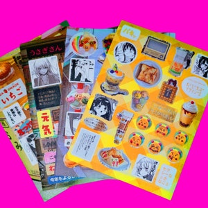 Blindbox Kawaii Japão Adesivo Folha Snail Mail Decoração Doce Super Kitsch Café Anime Mangá Comida Bebidas Kyoto Junk Shop Pen Pal Papelaria