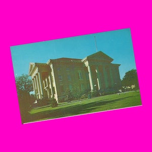 Carte postale vintage des années 1950 de Caroline du Nord, architecture du palais de justice du comté de Wayne Goldsboro, époque photochrome non utilisée