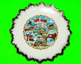 World's Fair Expo '74 Spokane Washington Souvenir Collectible Dish Plate 6"