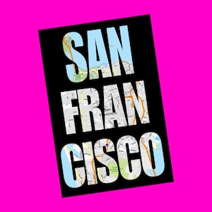 San Francisco, Californie, États-Unis, États-Unis, ville, rue, série, centre-ville, Golden Gate, pont, touriste, souvenir, authentique, rose, crâne, carte postale