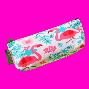 Tropische Freuden Flamingo Spaß Ananas Wassermelone Entzückende Federmäppchen Geldbörse Brieftasche Gefütterte Leinwand Reißverschlusstasche - Mehrere Farben!