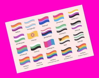 Regenbogen Pride Flaggen Gay Icons Ally Small Business 2SLGBTQ + Snail Mail Revolution Pink Skull NEU Postkarte