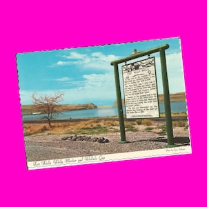 Carte postale vintage des années 1960 de l'État de Washington Fort Walla Walla Site sign Blacksmith Shop Historic Village époque photochrome non utilisé par la poste, lot de 2