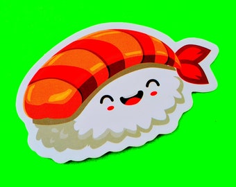 Shrimp Unagi Eel Nigiri Roll Temaki Tasty Treat Ocean Eat Your Goodies Sushi Sashimi Healthy Goodness Yummy Vinyl Sticker - More Styles