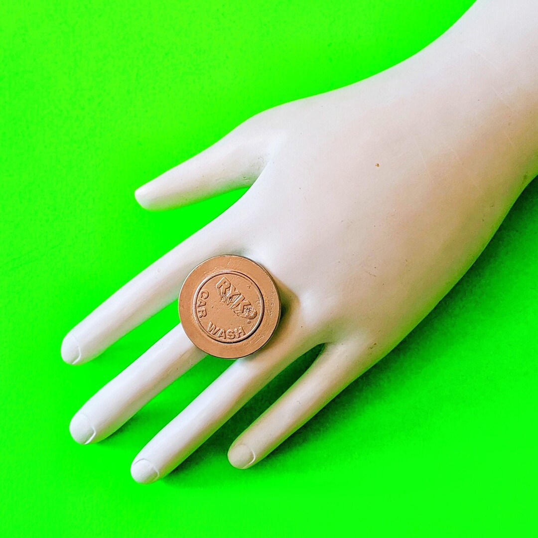 Car Wash Token OOAK Retro Kitsch RYKO Silver Mod Kawaii Etsy