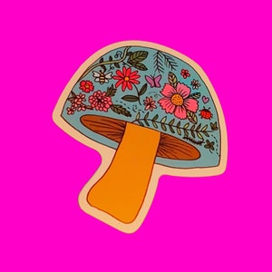 Sticker féerique, champignon, papillon, maison, papillon porte-bonheur, fleurs sauvages, fleurs, vinyle imperméable - Plus de styles