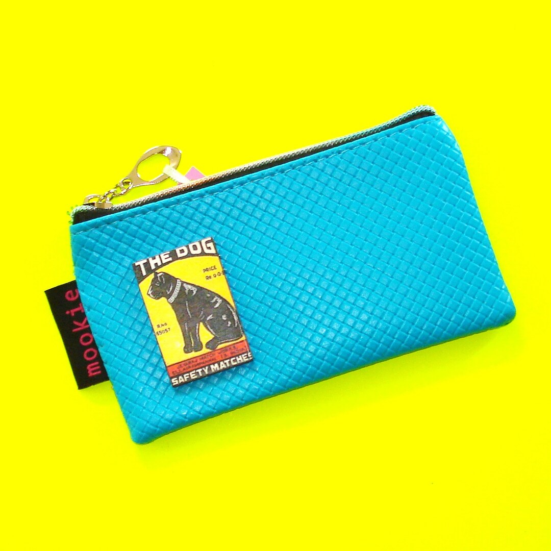 The Dog Deep Turquoise Vintage Matchbook Cover Blue Zippered Etsy
