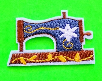 Adult Merit Badge Kitschy Fun Campfire Building Sewing Machine Rocket Star Astronomy Fully Embroidered Iron or Sew On Patch - More Styles