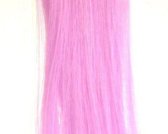 Candy Stripers Power Purple Grape Luxe Lilac Pink Hair Extension Clip in Barrette Long Synthetic Straight - More Colors