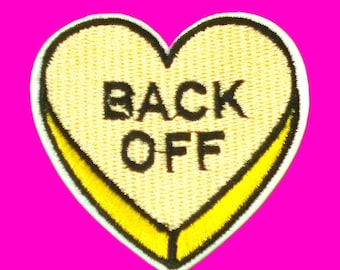 Sweethearts Conversation Hearts Mean Message Drop Dead Go Away Back Off Beat It Nope Fully Embroidered Iron or Sew On Patch - More Styles
