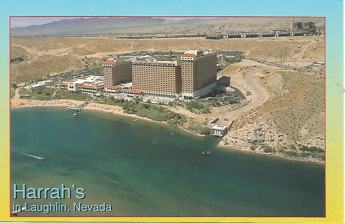 Vintage 1990s Postcard Nevada Laughlin Harrah's Resort Etsy