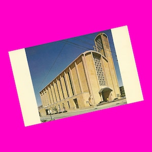 Carte postale Ohio vintage des années 1960 Youngstown Saint Columbas Cathedral Church édifice religieux Architecture USA Photochrome époque postale non utilisée