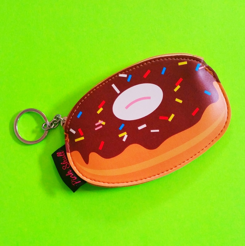 More Styles Sweet Treat Cupcake Donut Snack Time Fun Food Zippered Pouch Wallet Bonded Vinyl Coin Purse