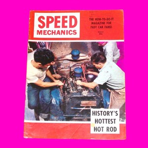 Vintage March 1953 Speed Mechanics Volume 1 Issue 2 Magazine - Original - Hot Rod Kit Car Greaser Gold Reference Advertising Retro Kitsch