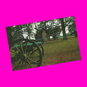 Carte postale Géorgie des années 1950 Rossville Canon confédéré guerre civile Chattanooga Tennessee Chickamauga époque photochrome non utilisé