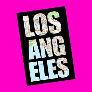 Los Angeles California USA United States City Streets Series Downtown Pacific Ocean Glendale Tourist Souvenir Authentic Pink Skull Postcard