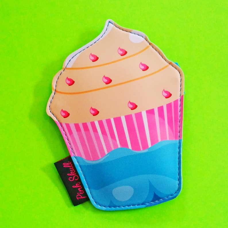 More Styles Sweet Treat Cupcake Donut Snack Time Fun Food Zippered Pouch Wallet Bonded Vinyl Coin Purse