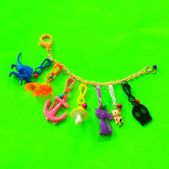 Dinosaur 80s Repop Plastic Charms Colourful Charm Necklace