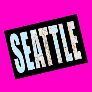 Seattle Washington USA United States City Streets Series Downtown Pike Place Mt Baker Madrona Souvenir touristique Authentique carte postale crâne rose