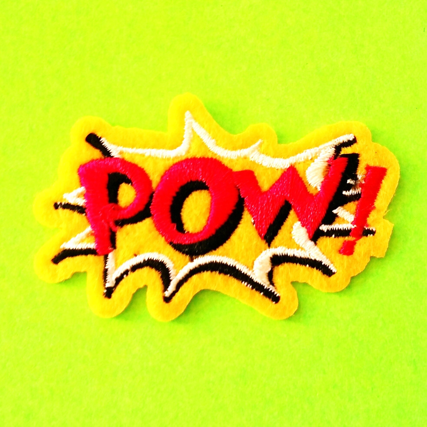 POW Retro Comic Book Fight Bubble Cartoon Panel Red on Yellow | Etsy