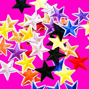 Nautical Star Solid Premium Metallic Gold Silver Mini Rockabilly Rockabella Fun Fully Embroidered Iron or Sew On Patch - More Styles
