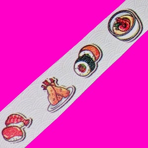 Miss Time Marca 1.5cm Fita Washi Papel Mascarado Estilo de Vida Sushi Kebab Onigiri Ramen Frango Bola de Arroz Kawaii Encaixotado Fita Decorativa de Cores Sortidas
