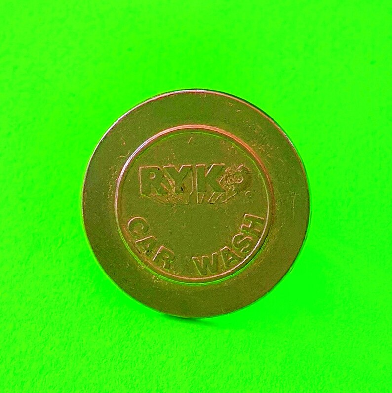 Car Wash Token OOAK Retro Kitsch RYKO Silver Mod Kawaii Etsy