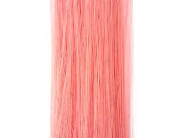 Candy Stripers Pink Hair Extension Clip In Bright Color Bubblegum Cotton Candy Flamingo Synthetic Straight - More Colors