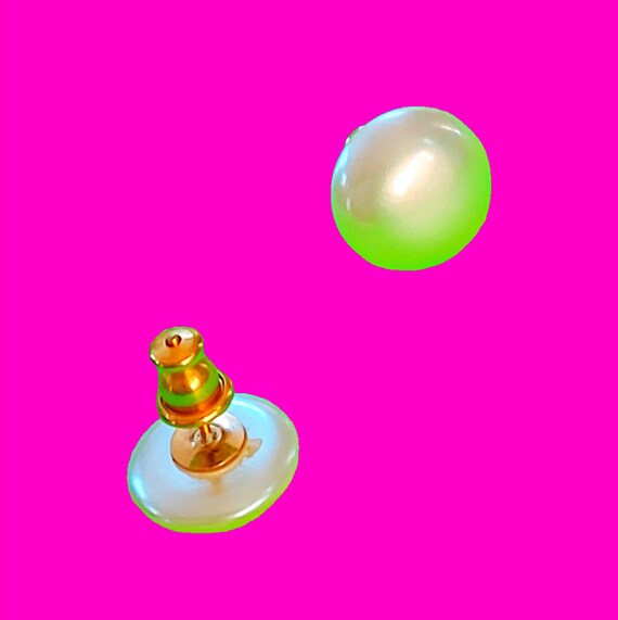 Pearly Button Marvella Monet Signed Backs Shimmer… - image 2