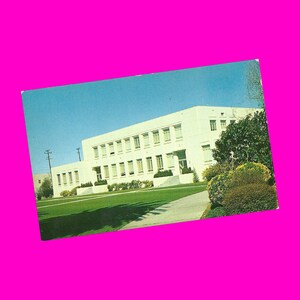 Carte postale Californie vintage des années 1960 Palais de justice du comté de Fairfield Solano Architecture bâtiment Photochrome époque non utilisée
