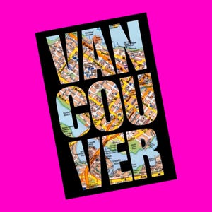 Vancouver Colombie-Britannique Canada City Streets Series Downtown Harbour Granville English Bay souvenir touristique authentique carte postale crâne rose