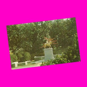 Washington DC Vintage 1960 Postkarte Kathedrale Statue Mount St