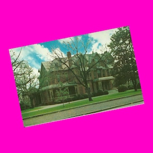 Carte postale vintage de Caroline du Nord des années 1950 State Raleigh Governor's Mansion House Building Architecture États-Unis Photochrome non utilisé