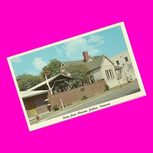 Carte postale vintage des années 1960 Tennessee Casey Jones Railroad Museum Engineer John Luther Train Transportation USA ère photochrome non utilisé
