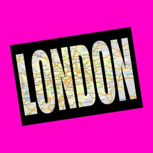 Londres, Angleterre, Royaume-Uni, série, rues, ville, brixton, chatham, Wimbledon, amusant, touriste, souvenir, authentique, rose, crâne, carte postale