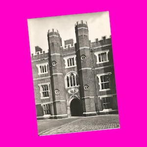 Hampton Court Palace Gardens, art intérieur, Londres, Royaume-Uni, Royaume-Uni, RPPC, photographie des années 1950, jeu de cartes postales vintage non utilisé, postal
