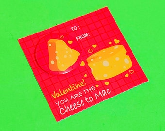 Mac and Cheese Valentine's Heart Cheddar Retro Kitsch Cheezy Weird Wonderful Red and Yellow 1" Pinback Button Badge