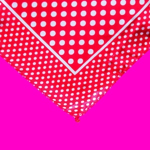 Shimmery Satin Scarf Red Polka Dots Black Skulls Wild Animal Tiger Print You Choose Rockabella Hair Tie - More Styles