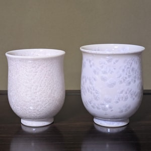 Kyoto, Kiyomizu-yaki Flower Crystal - Japanese tea cup pair set, (Free wrapping)