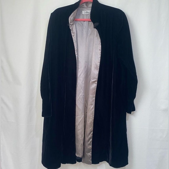 Vintage Petra Black Velvet Duster - image 1