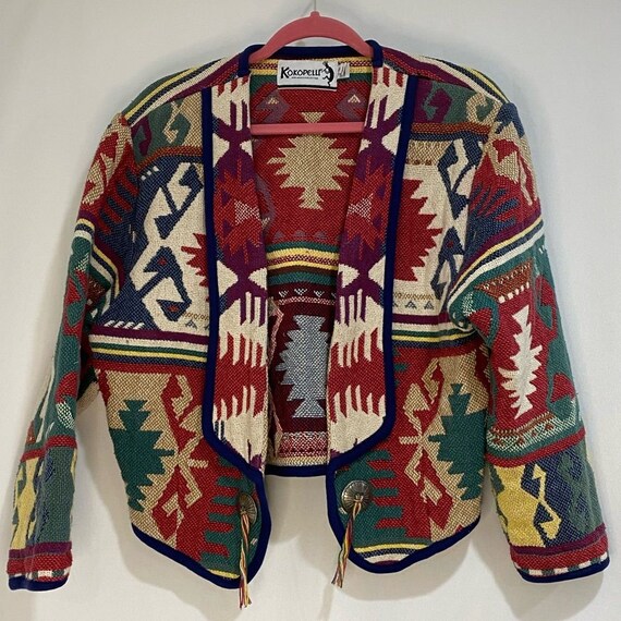 Vintage Kokopelli Crop Southwestern Jacket