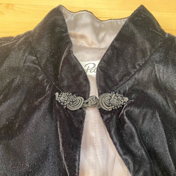 Vintage Petra Black Velvet Duster - image 4