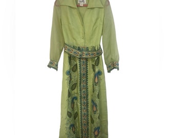 Vintage 70s Alfred Shaheen Maxi Dress