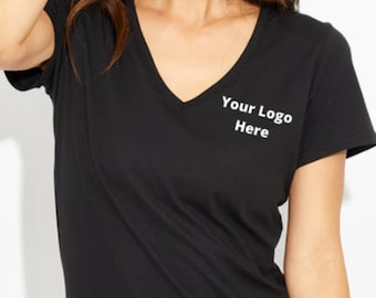 Embroidered V-Neck shirts, Custom Shirt with Logo, Women&#39;s Shirts, Company Shirts, Shirts with Logo, Embroidered Shirts, Custom Shirts