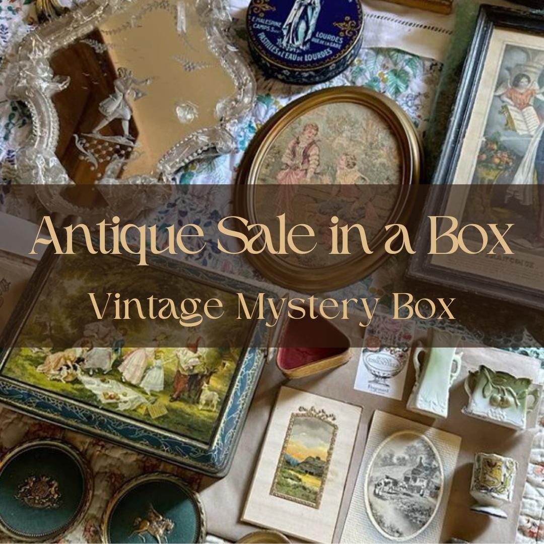 Antiques Box • Vintage Decor & Collectibles • Cottagecore • GrandmaCore • Home Decor • Customizable Gift Box